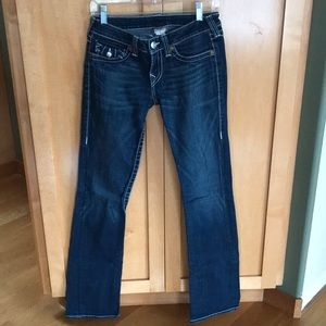 True Religion jeans with white stitching